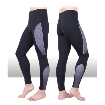 Hommes de vêtements de sport de Spandex en nylon de couleur de contraste, leggings pour les hommes, hommes pantalons de yoga